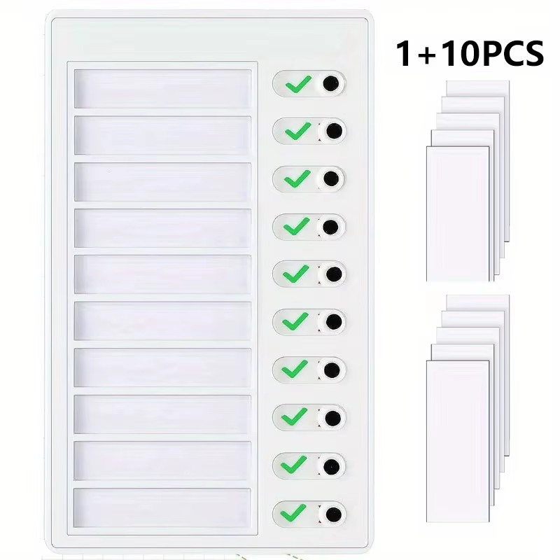 Tableau de liste de contrôle détachable pour la planification quotidienne de la routine familiale, l