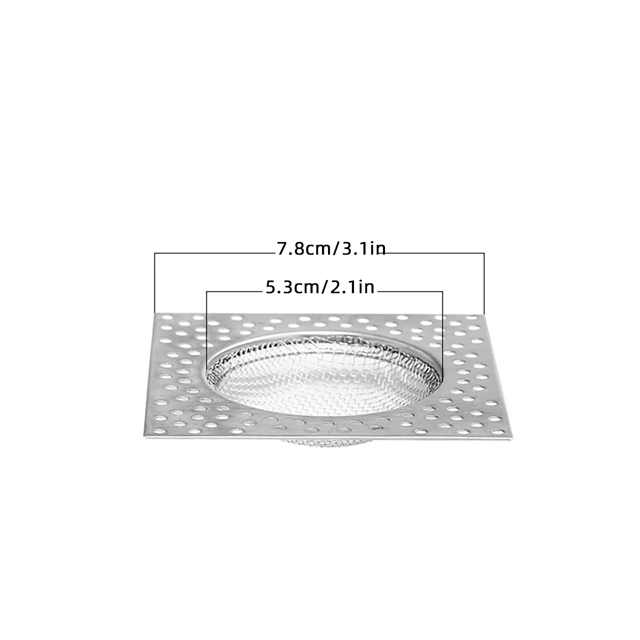 Filtre carré d'évier de cuisine en acier inoxydable, filet Anti-blocage, filtre en maille, couvercle