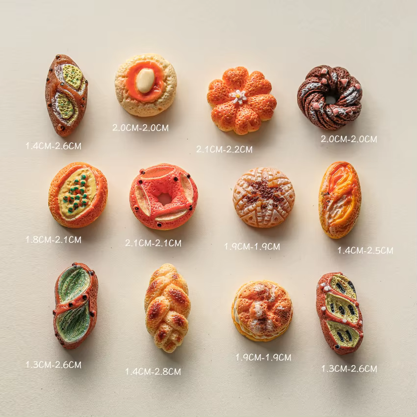 5 pièces Mini bouffée pain Dessert crème gâteau modèle cuisine scène nourriture jouer bricolage rési