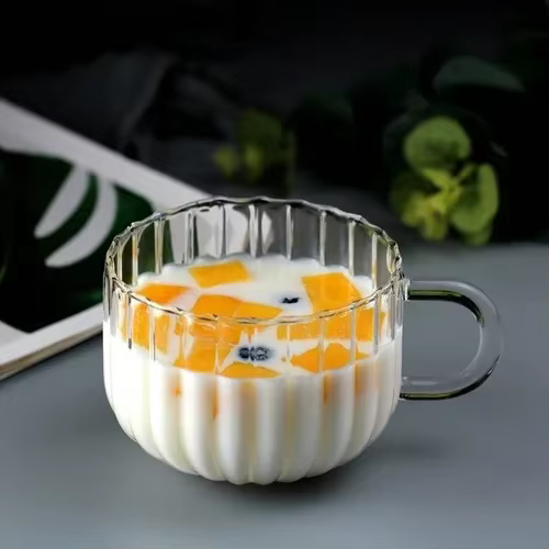 Tasse en verre pour petit déjeuner Simple européen, tasse à café pour la maison, tasse à thé transpa