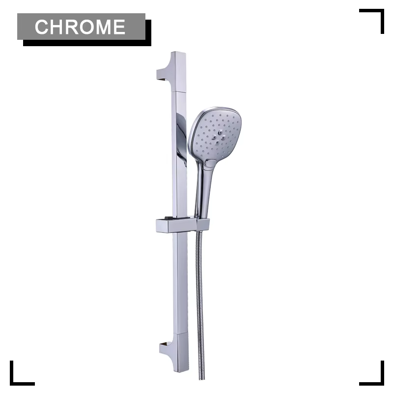 Ensemble de douche noir/gris, accessoires de salle de bains, pomme de douche, curseur mural, pomme d