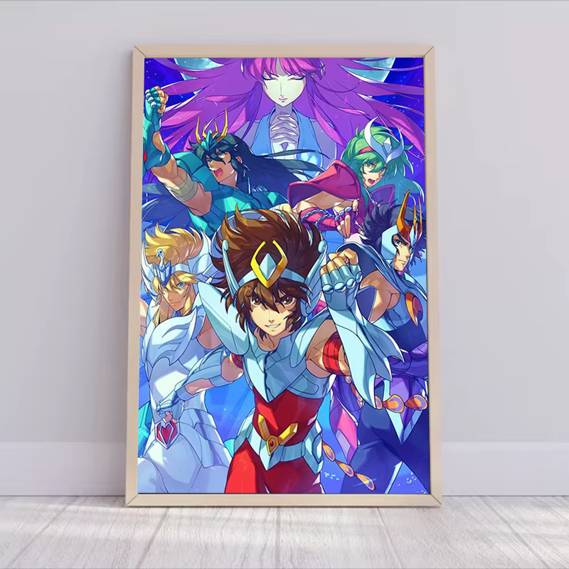 Affiche d'anime Saint Seiya, images décoratives pour la décoration du salon, décoration murale pour 