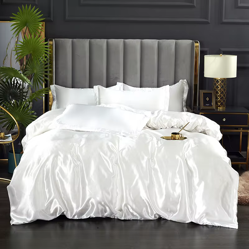Housse de couette en Satin, housse de couette Queen, 230x260, sans taie d'oreiller, King Size, liter