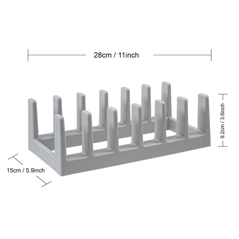 Organisateur de cuisine à 6 compartiments, plateau de rangement et de séchage peu encombrant pour ca