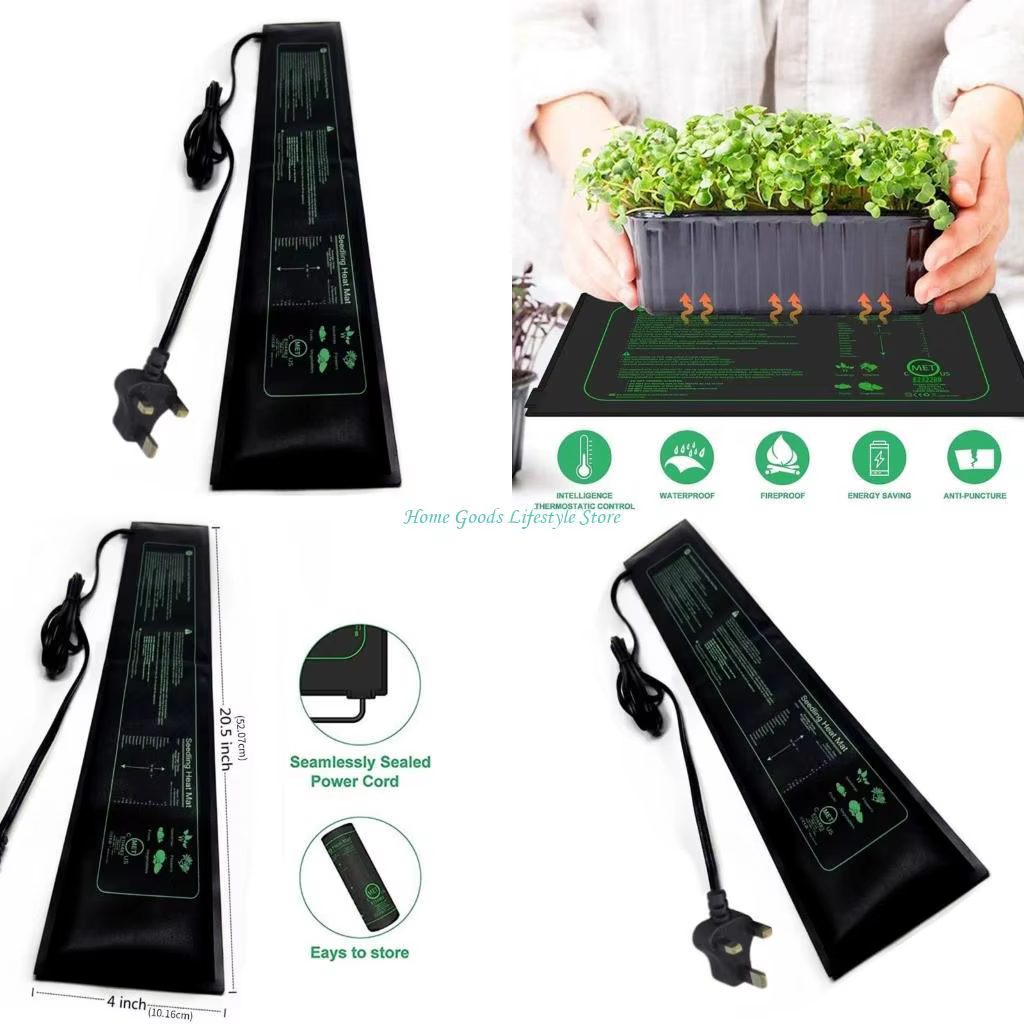 Tapis chauffant pour plantes E74E, résistant à l'eau, contrôle facile, coussin chauffant à brancher 