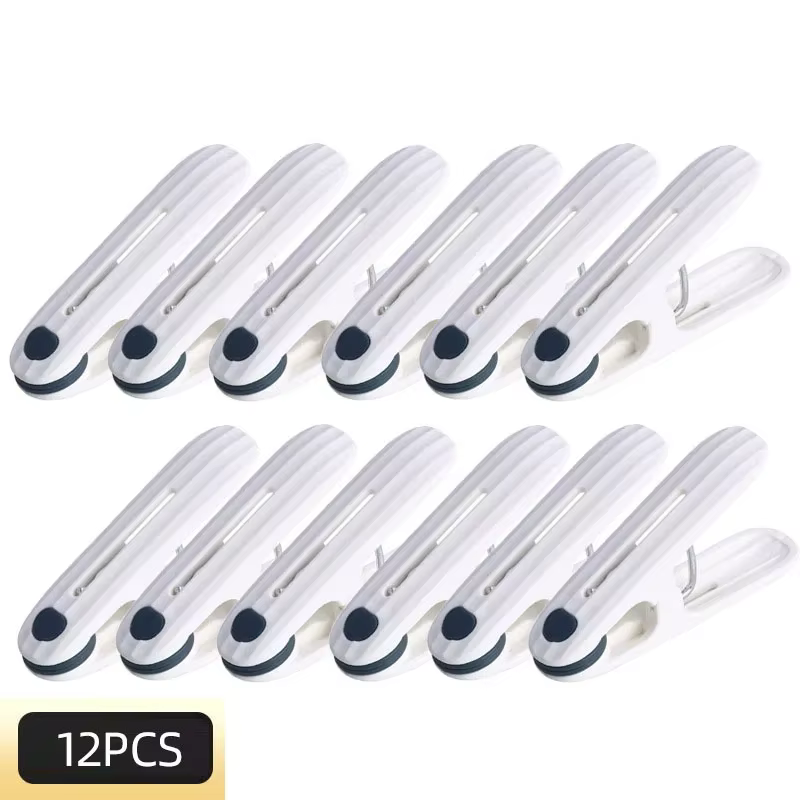 Pince de séchage en plastique pour linge de lit, 12 clips non marquants, partenaires coupe-vent, cao