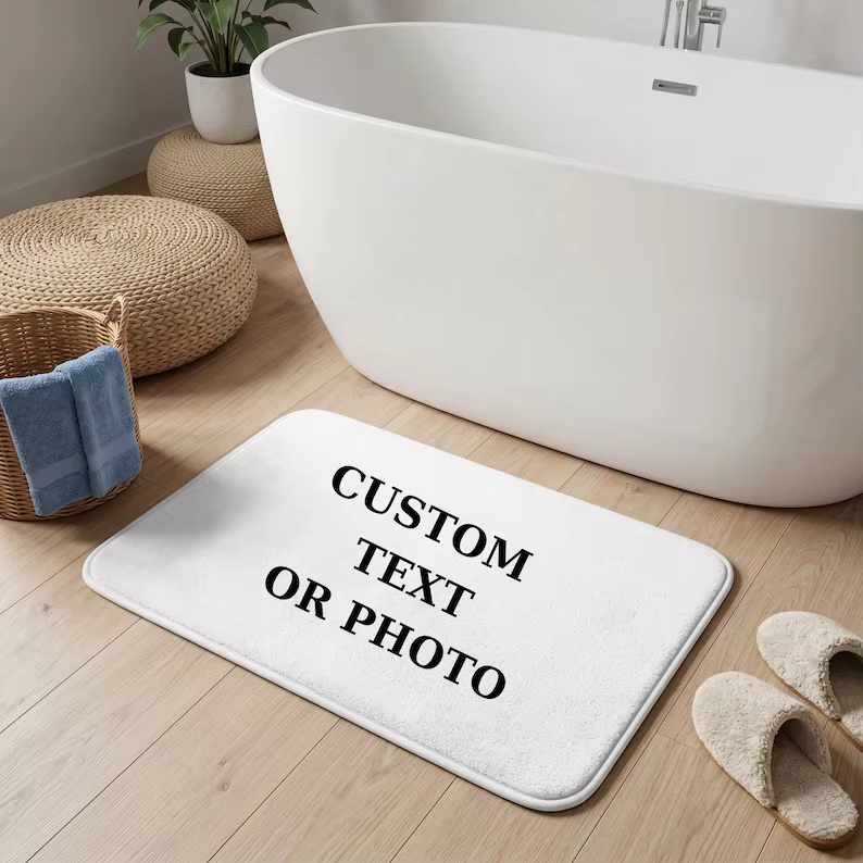 Tapis de sol personnalisé sur mesure, tapis rectangulaire avec photo personnalisée, tapis doux pour 