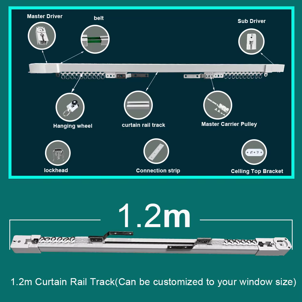LifeLibero-Rail de rideau électrique personnalisé, Zigbee, Wifi, Tuya, Smart Curtain, Motor Home, Zi