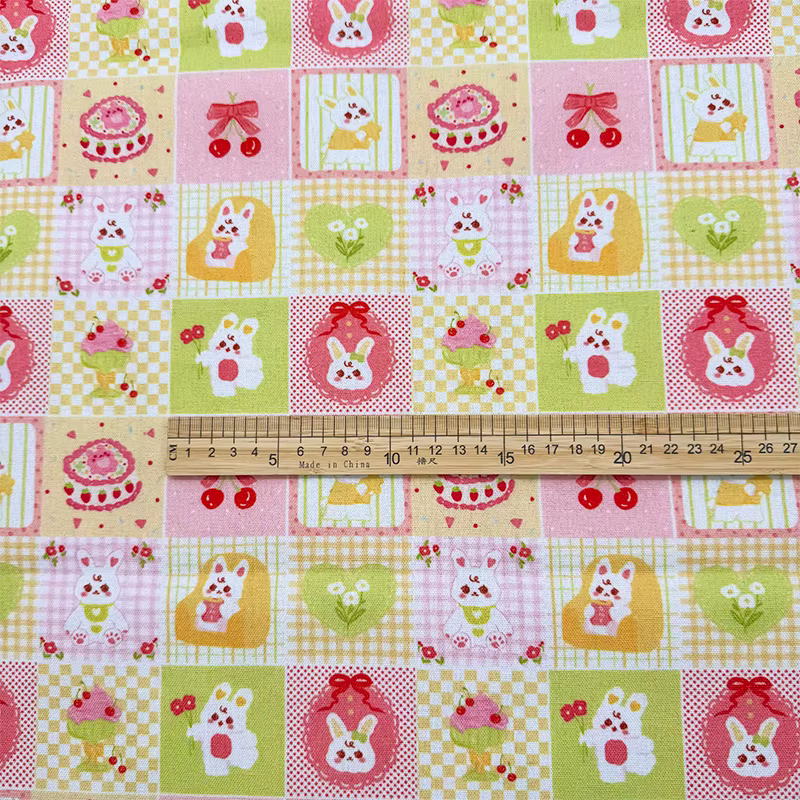 Tissu en coton et lin imprimé à carreaux, 0.5m/1m/2m, pour coudre une housse de canapé, tissu décora