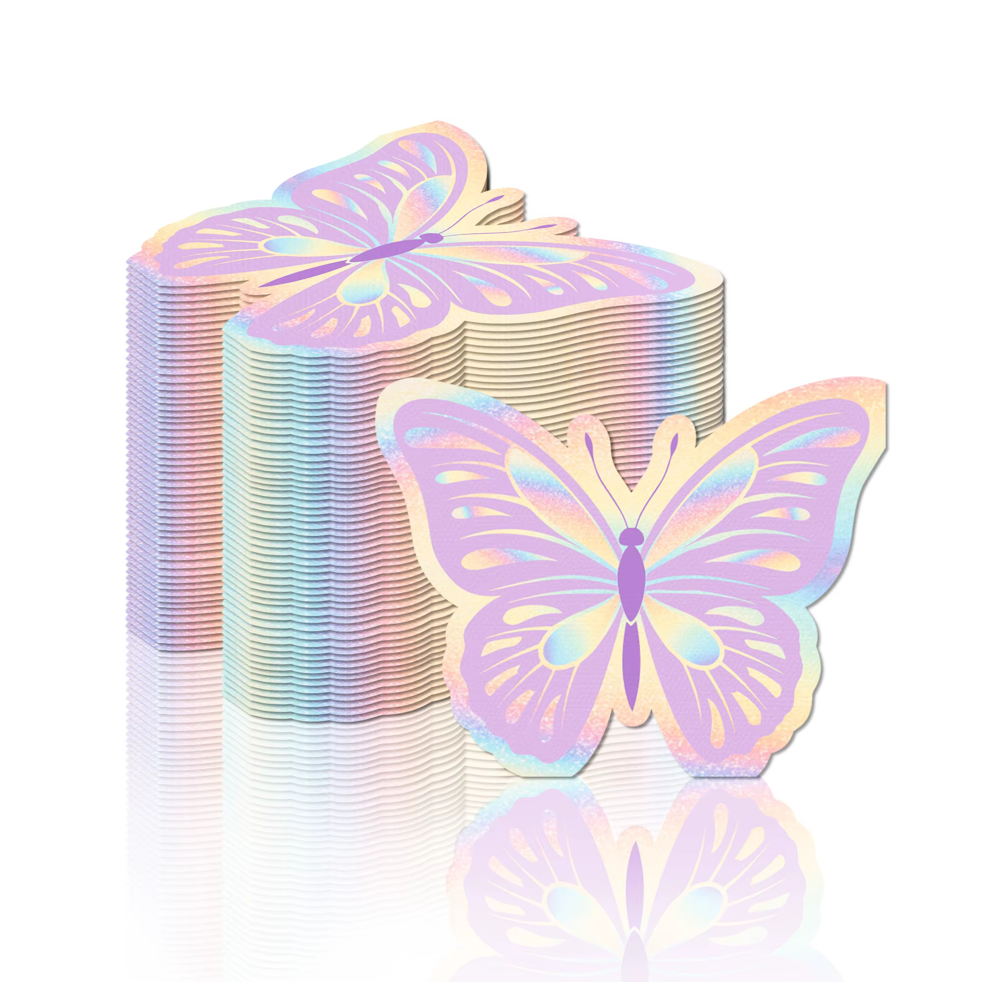 Serviettes papillon en papier féerique pour fille, décoration de fête d'anniversaire, mariage, récep