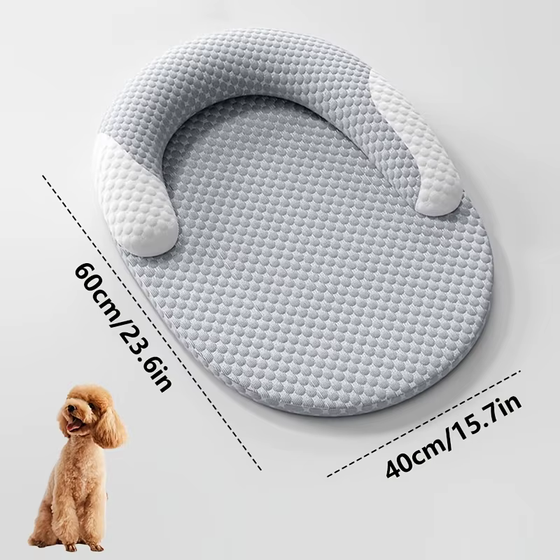Coussin orthopédique rafraîchissant pour chien, tapis d'été respirant pour animaux de compagnie avec