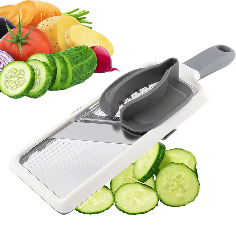 LMETJMA – trancheuse à Mandoline multi-portátil, avec lame réglable en acier inoxydable, hachoir à l