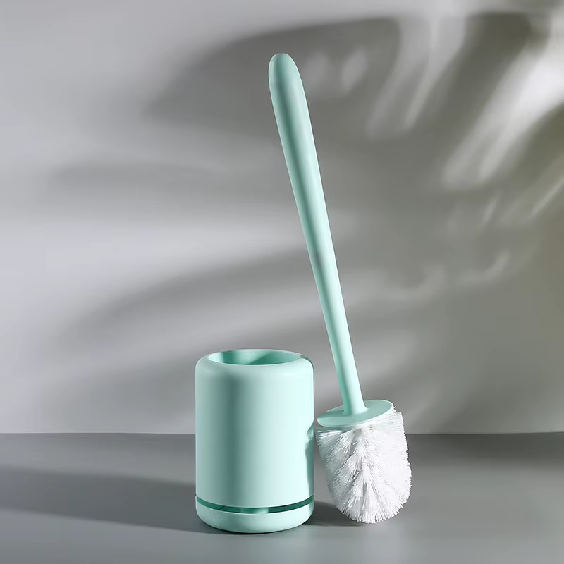 Brosse de toilette en silicone, brosse de nettoyage de salle de bain à poils doux, nettoyeur de toil
