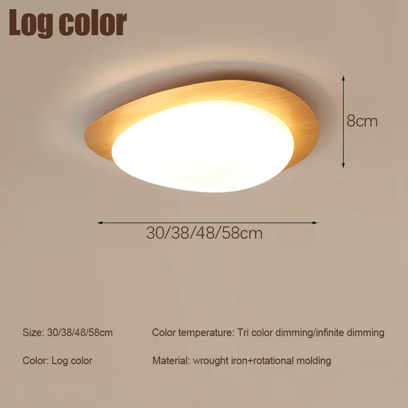 Plafonnier galets led plafonnier en bois moderne rétro Art acrylique minimaliste lampe pour salon ch