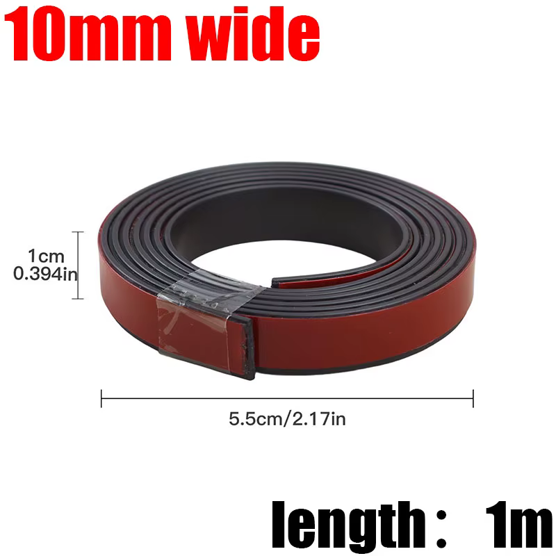 Bande magnétique autocollante 10/15/20mm pour rideaux et fenêtres, adhésif arrière, étanche, facile 