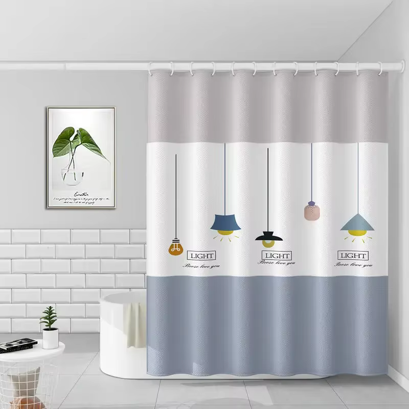 Rideaux de douche 180 cm rideau de salle de bain hydrofuge dessin animé imprimé Simple avec crochets