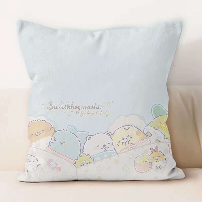 Housse de coussin Kawaii Sumikko Gurashi Tea Time, jolie housse de coussin pour la décoration de la 