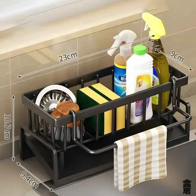 Support de rangement pour robinet – Drainage et rangement intégrés, outil de gain de place pour la c