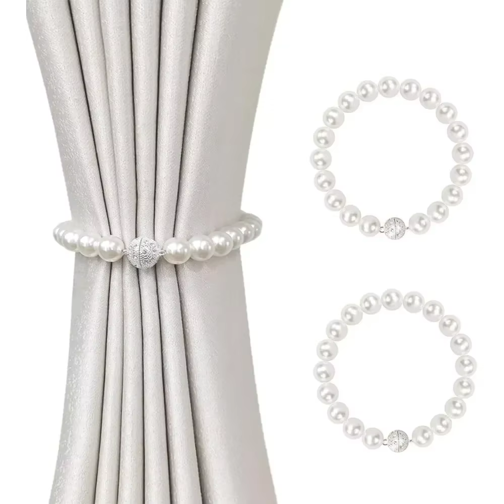 Lot de 1/2 pinces magnétiques pour rideaux, simples et élégantes, style moderne, adaptées à la plupa