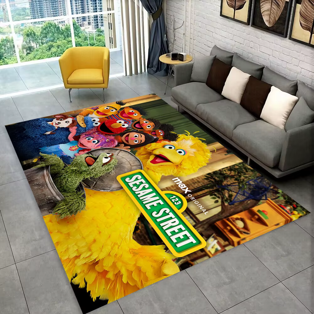 S-sésame Street TV tapis de dessin animé mignon pour chambre salon canapé paillasson de maison décor