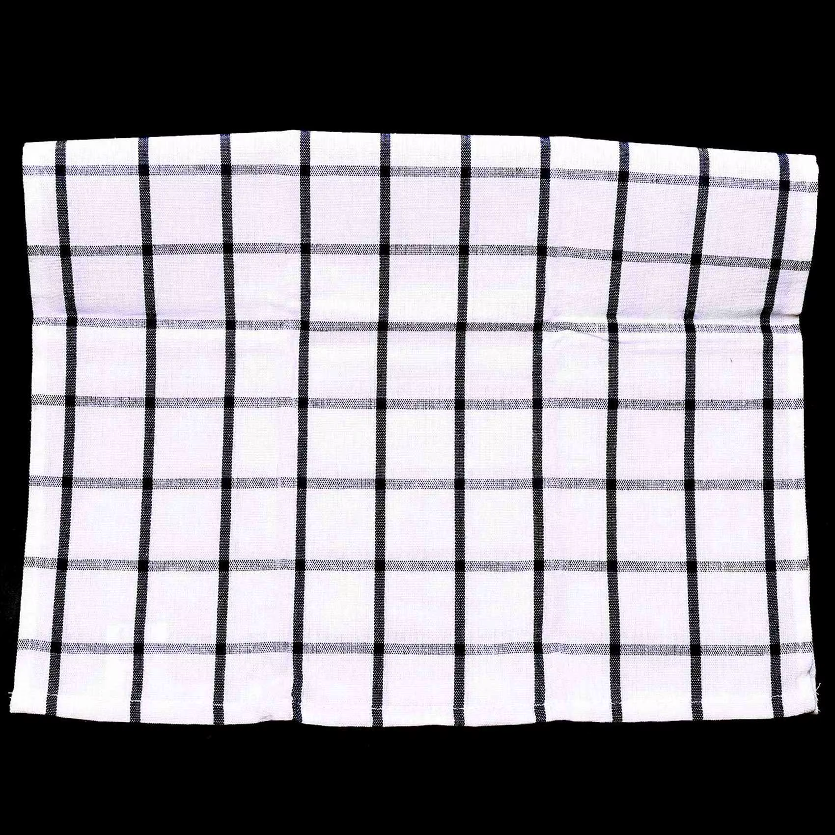 M12K-6Piece haute qualité bleu blanc Plaid rayé serviette de thé serviette de cuisine serviette napp