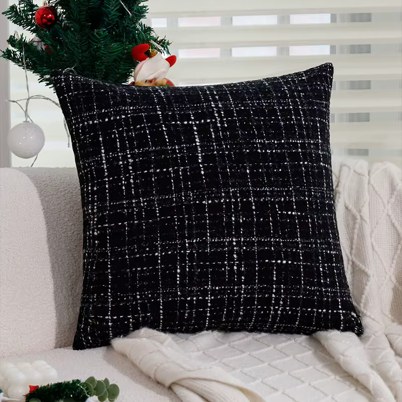 Juste de coussin de Noël pour canapé d'intérieur, fournitures de Noël, décoration de la maison, doux