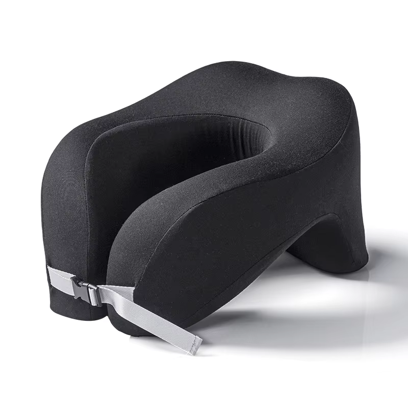 Oreiller de voyage en forme de U en mousse à mémoire de forme pure pour avion, bureau, sieste, oreil