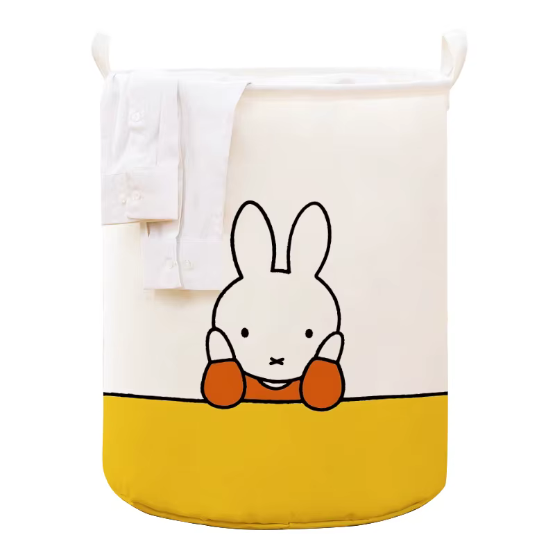 Panier à linge sale pliable Miffy dessin animé, panier de rangement pour vêtements sales imprimé ani