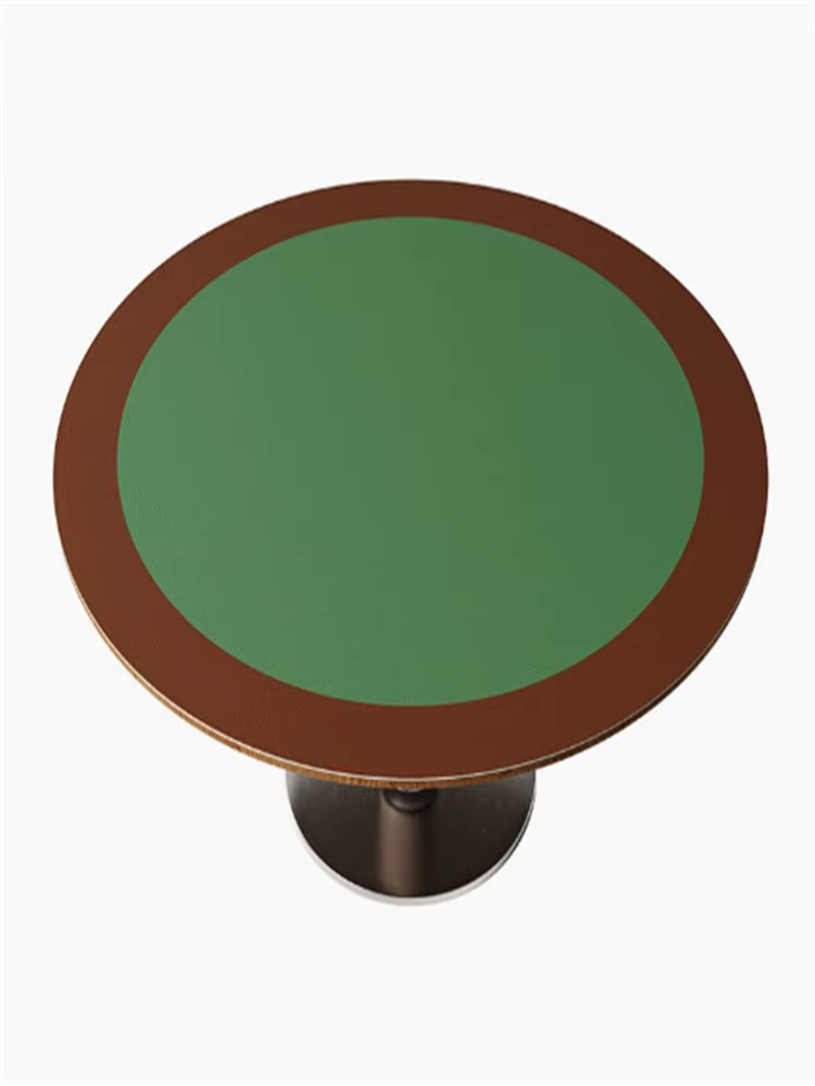 Nappe Ronde 60x60CM Style Antique en Cuir, Isolation Thermique Sans Lavage, Décoration Maison Facile