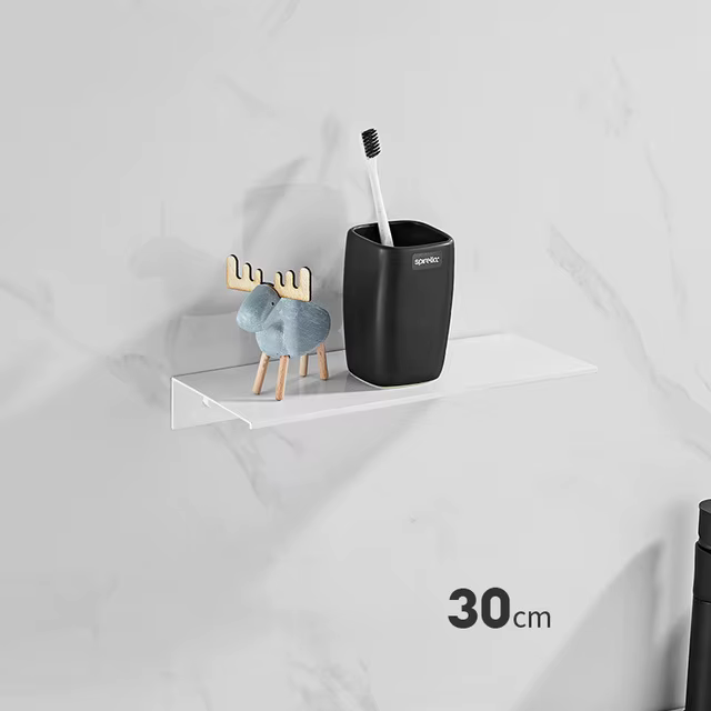 Étagères de salle de bain en aluminium noir, étagère murale de cuisine, support de rangement de douc