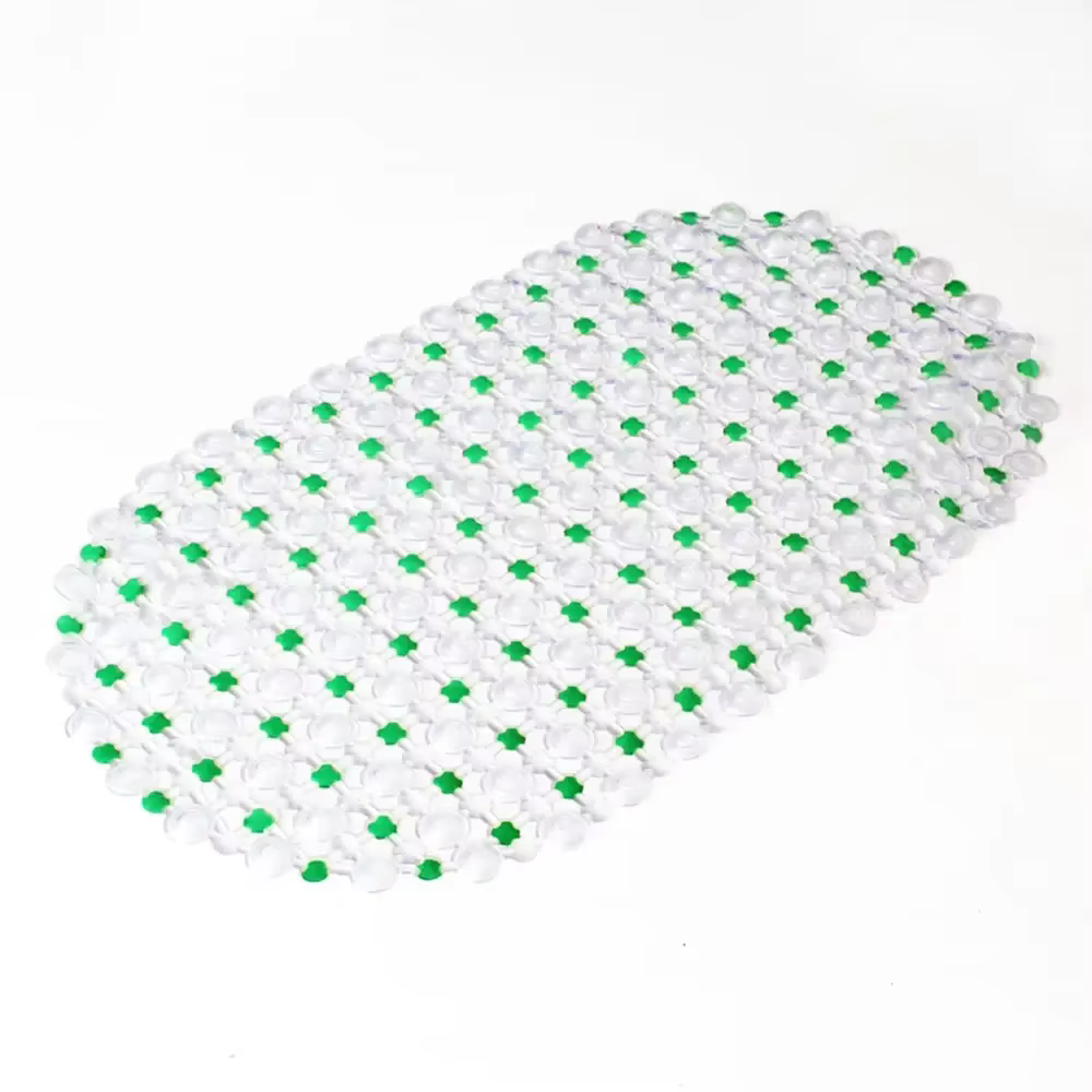Tapis de bain rectangulaire antidérapant en PVC, douche douce, tapis de Massage pour salle de bain, 