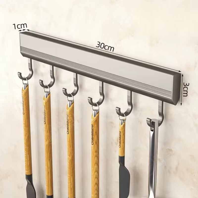 Crochets de cuisine support mural sans perceuse ustensiles de cuisine rangement rangée support de cr
