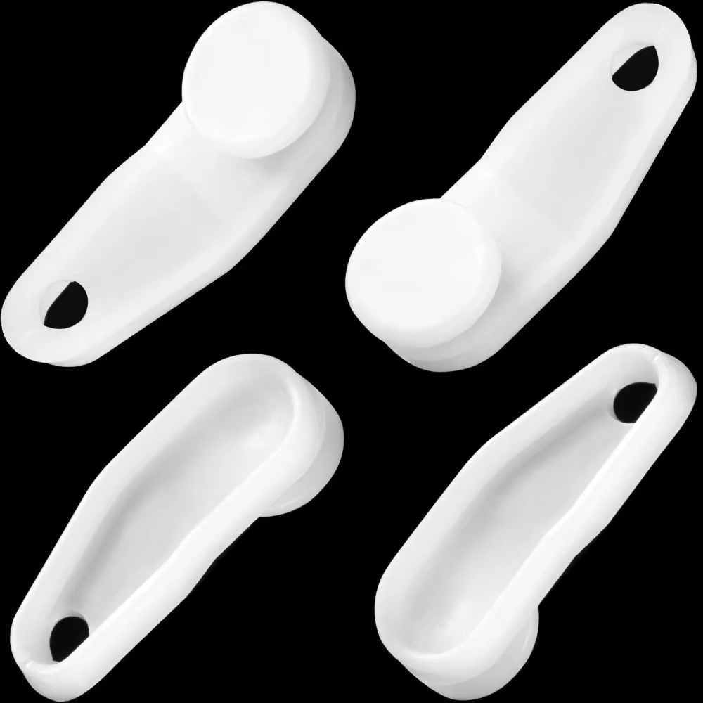 Clips de rail de rideau en plastique, facile à utiliser, crochets de piste de rideau blancs durables