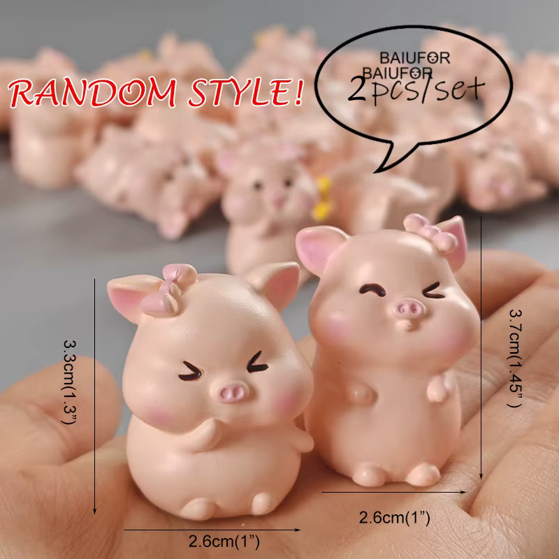 Décoration de voiture modèle cochon de dessin animé, accessoires mignons pour tableau de bord de voi