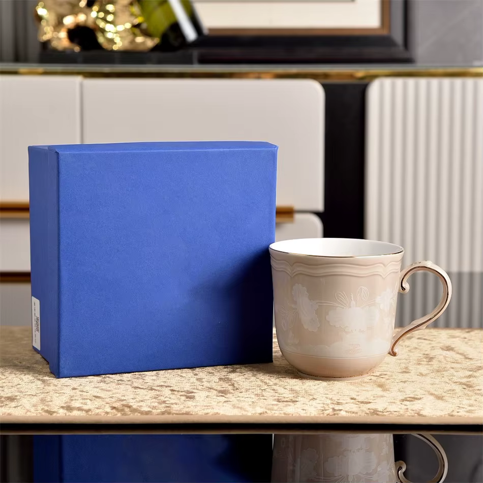 Tasse en céramique haut de gamme de la série orientale, tasses à lait exquises, tasse à thé de 350 m