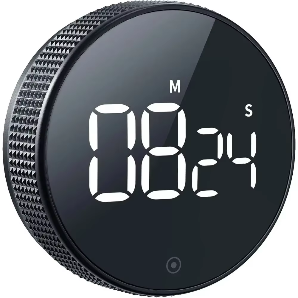 Minuterie de cuisine numérique 1/2, minuterie visuelle magnétique, grand affichage LED, rappel pour 