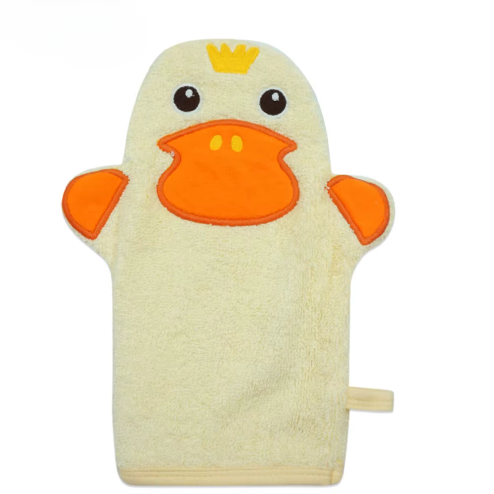 Gant de Bain pour Bébé, Gants Conçus dans un Interrupteur Style Animal Mignon, Serviette en Coton, G