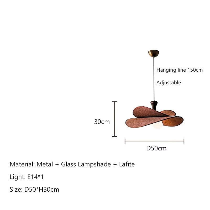 Moderne minimaliste Rafia rotin lustre salon salle à manger décor à la maison pendentif lumières cha