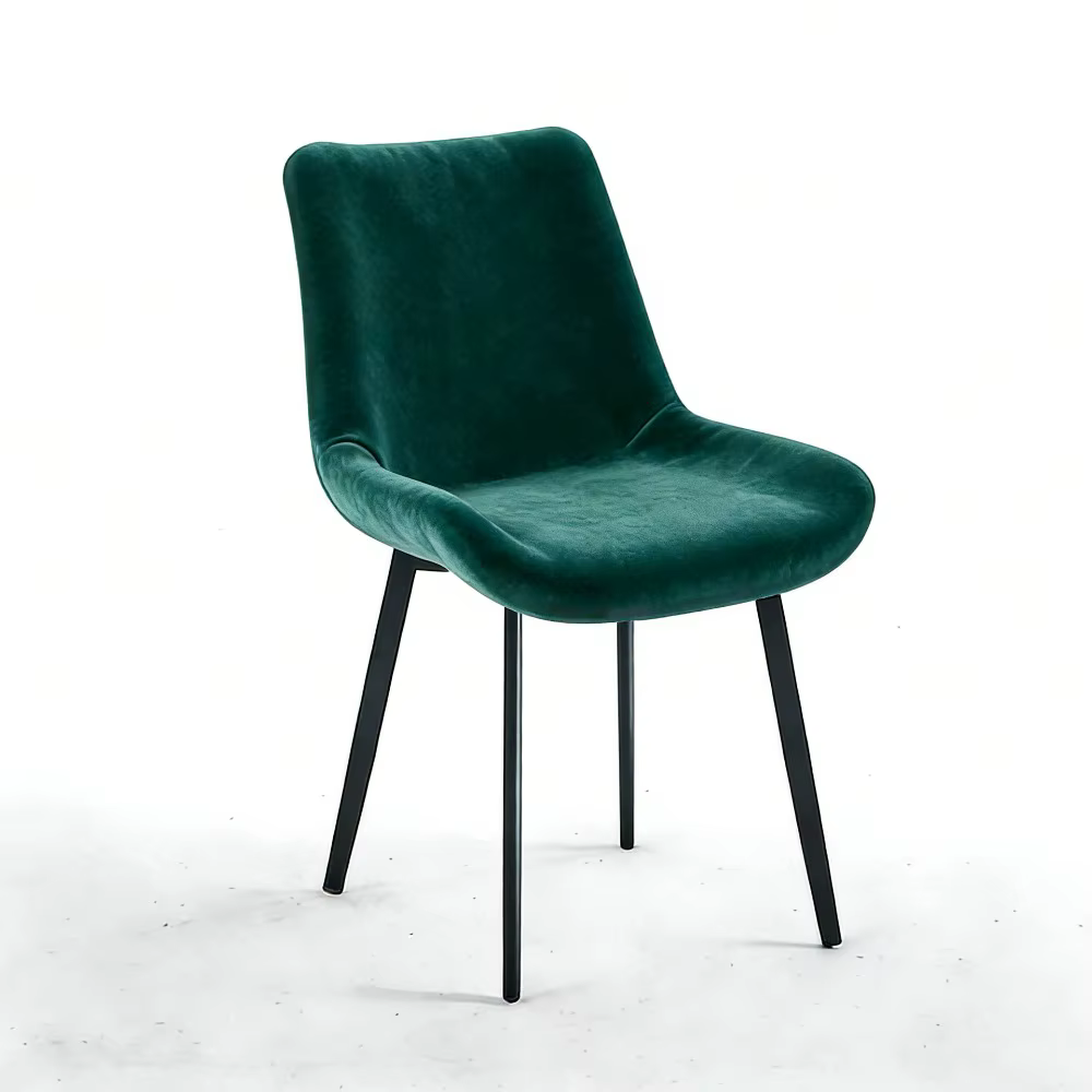 Housses de chaise de salle à manger en velours, couverture intégrale, dossier incurvé, extensibles, 