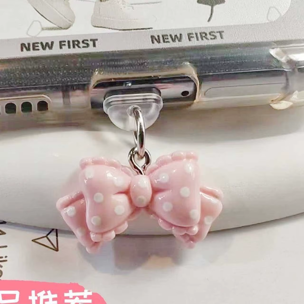 Joli Point nœud papillon, accessoires de décoration, Bracelet, bouchon anti-poussière pour téléphone
