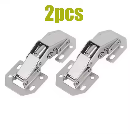 2/4/10PCS Charnières d'armoire à 90 degrés sans perçage, amortisseur hydraulique, charnières de meub