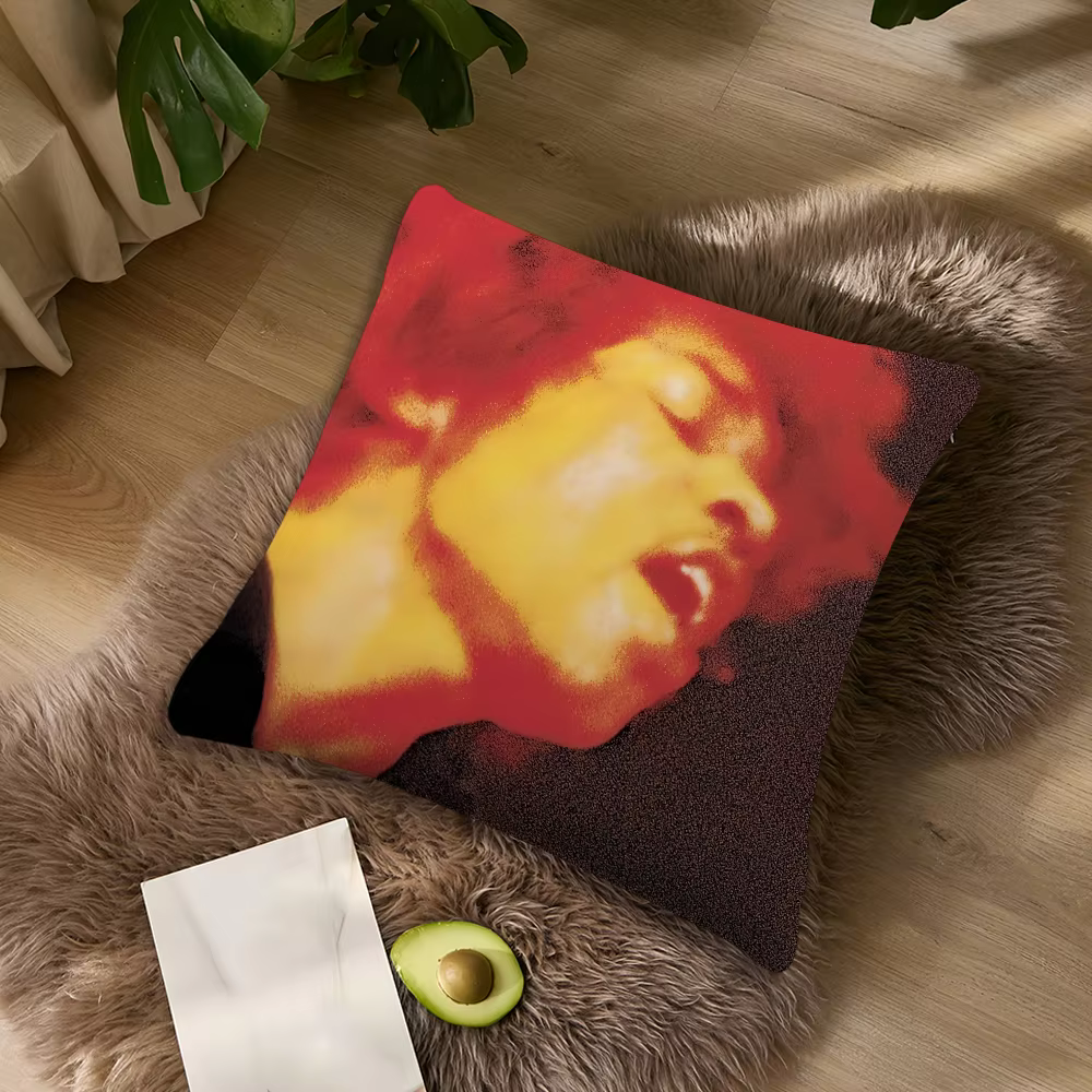 Juste de coussin pour salon, taie d'oreiller, coussin, j-Jimi H-Hendrix, support dorsal de canapé, c