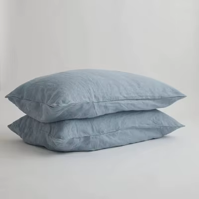 Taie d'oreiller Double longue en lin pur 100%, taie d'oreiller européenne pour lit, housse de coussi