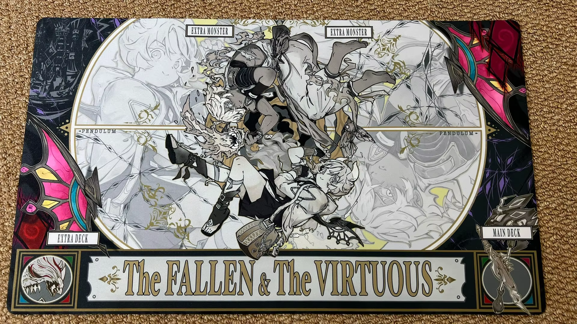 Yugioh Les Chroniques Les Chutes et Le Tapis de Jeu Virtueux Yu-Gi-Oh! Tapis de jeux de cartes à col