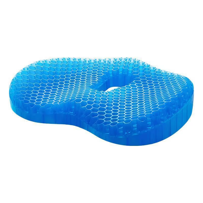 Coussin de gel en nid d'abeille pour chaise, épais, pour maison, bureau, assise longue, silicone, si