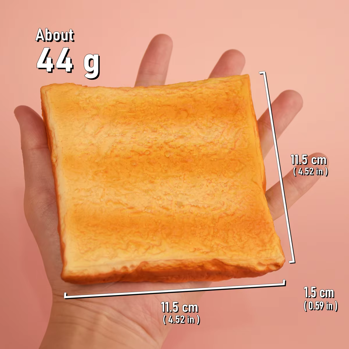 Tranche de pain grillé de cuisson simulée en PU, modèle ASMR, accessoires sonores, fausse laitue, Ba