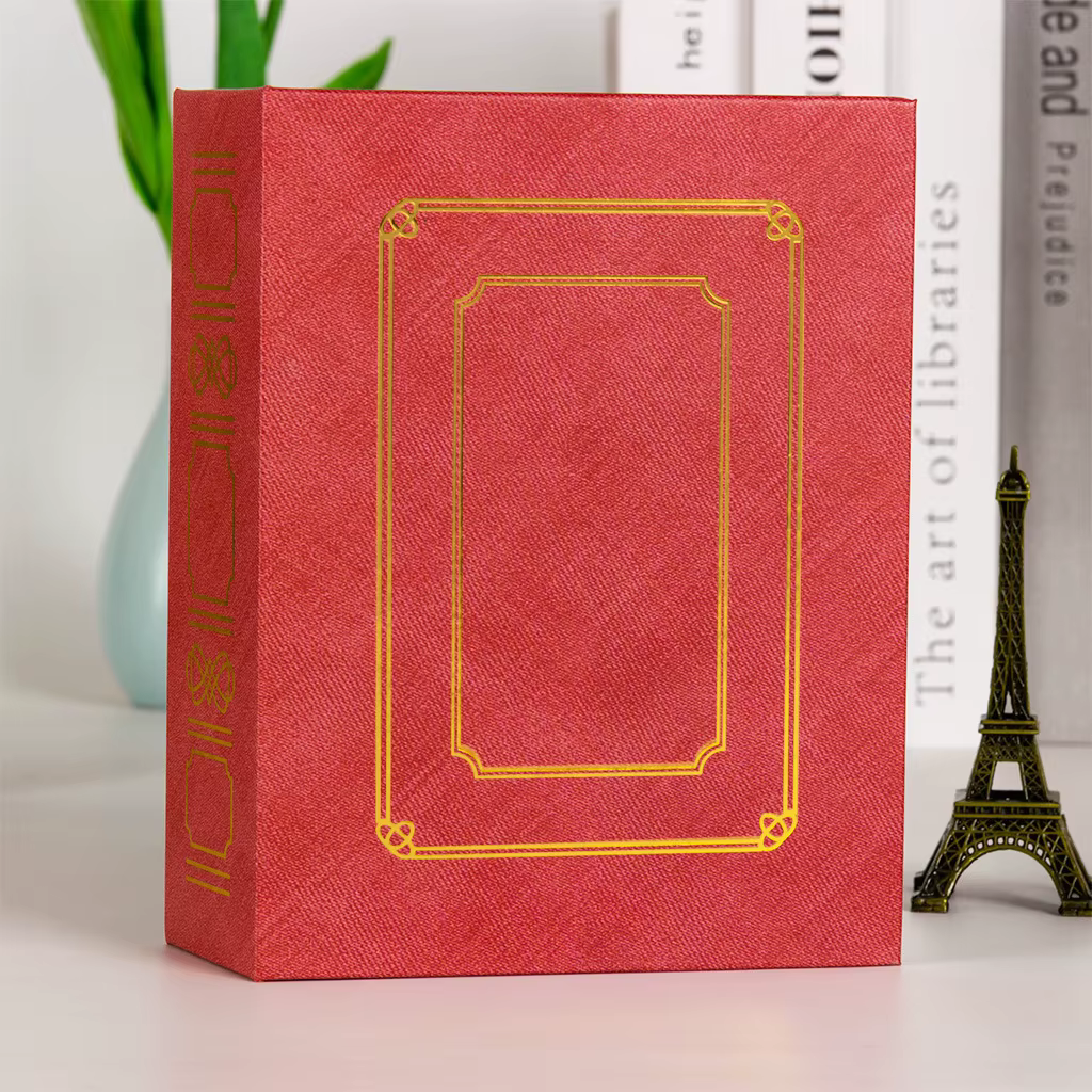 Album photo vintage en lin, capacité de 100 photos de 6 pouces, parfait pour la décoration de chambr