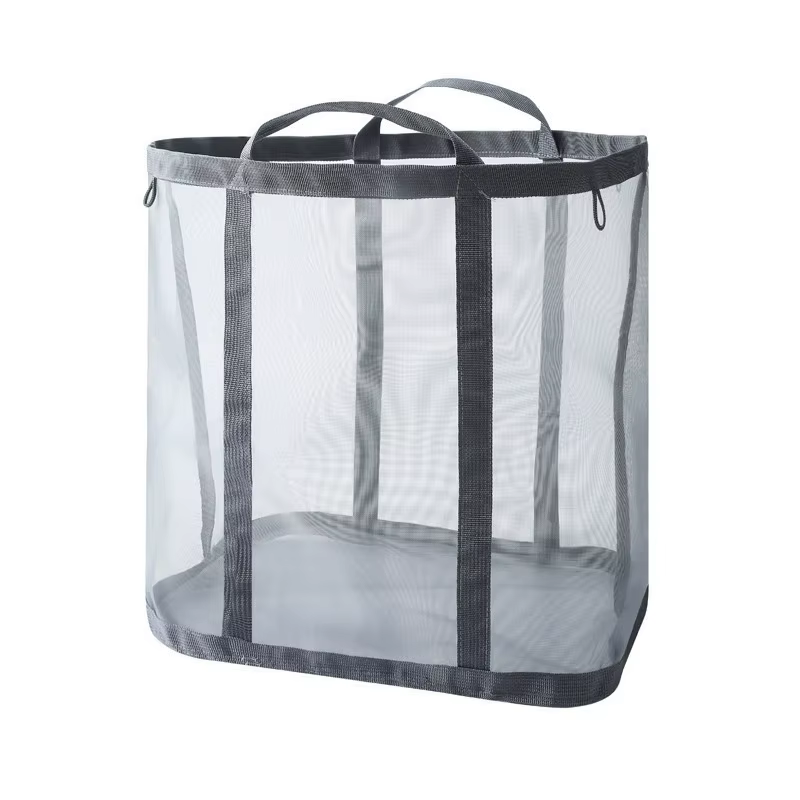 Sacs à linge avec poignées, panier à linge portable et pliable, panier en maille pour vêtements sale