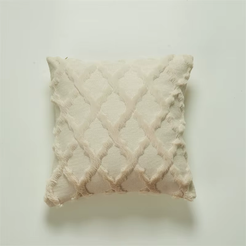 Juste de coussin en peluche 45x45cm, pour chaise, canapé, salon, taies d'oreiller décoratives nordiq