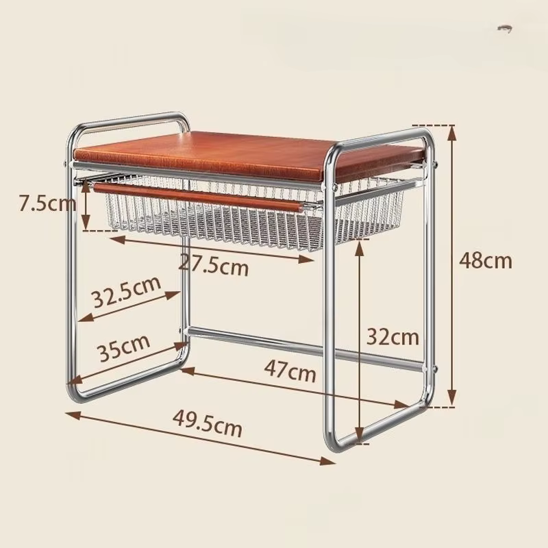 Table basse crème simple pour salon de maison de location, table d'appoint pour chambre à coucher, a